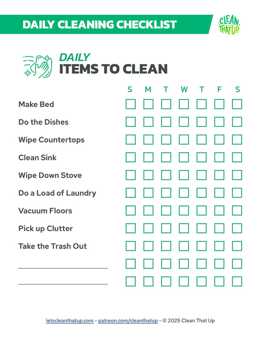 Daily Cleaning Checklist