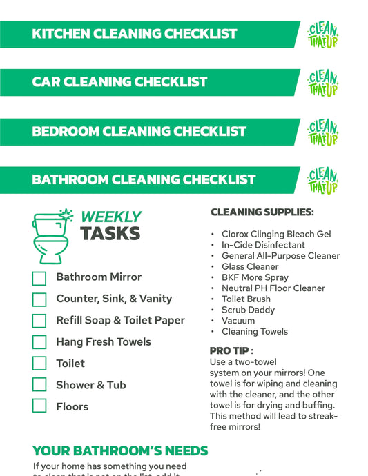 Weekly Checklist Bundle (4 PDFs)